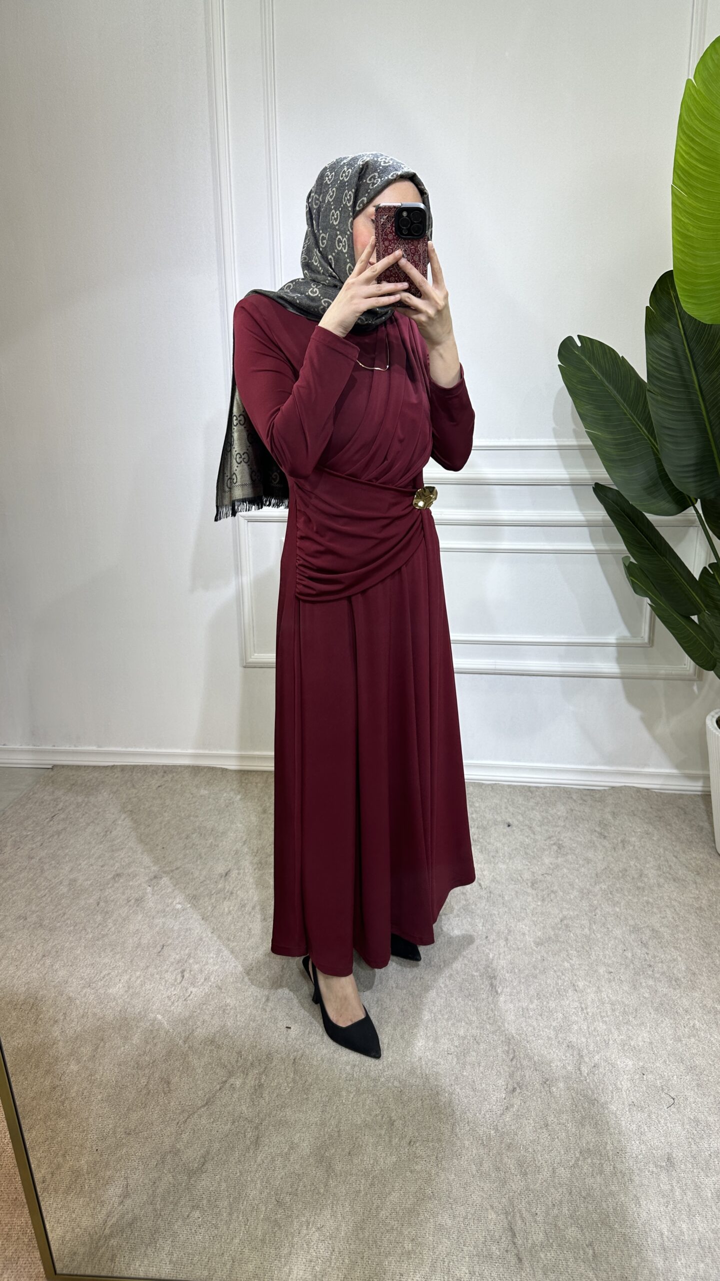 event bordo tasarim elbise - Görsel 3