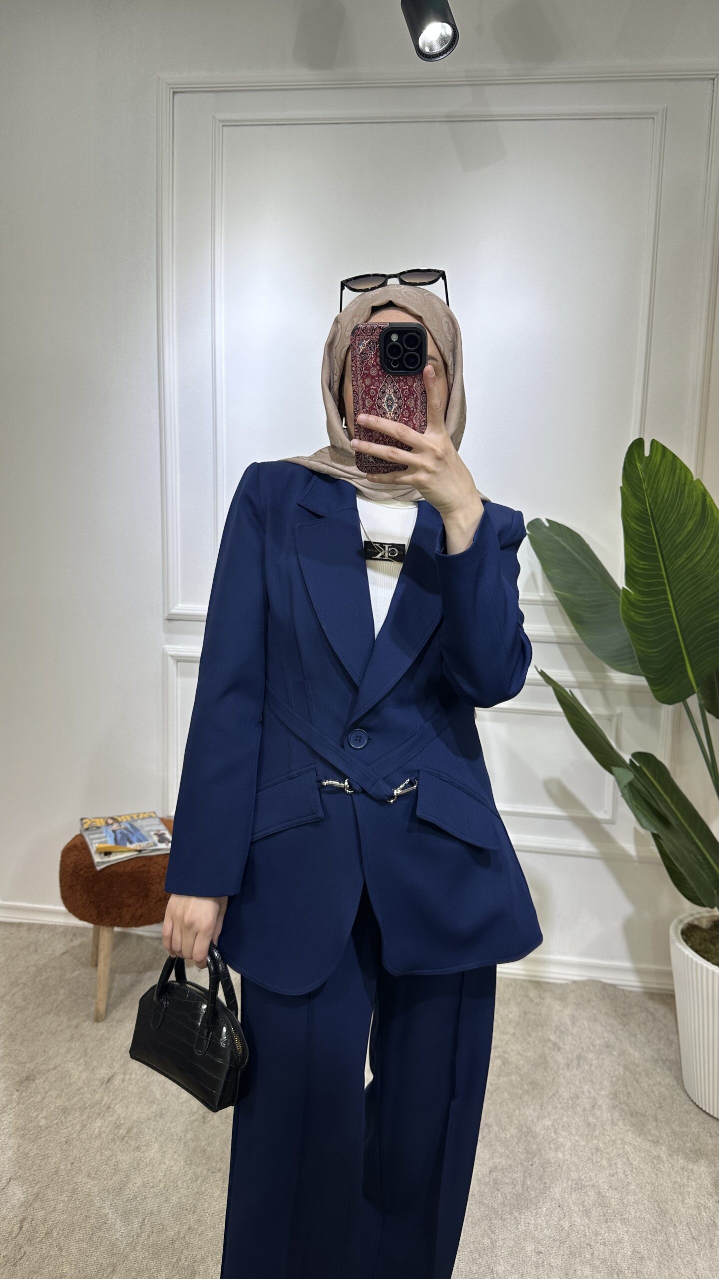 aura lacivert ceket ikili takim - Görsel 4