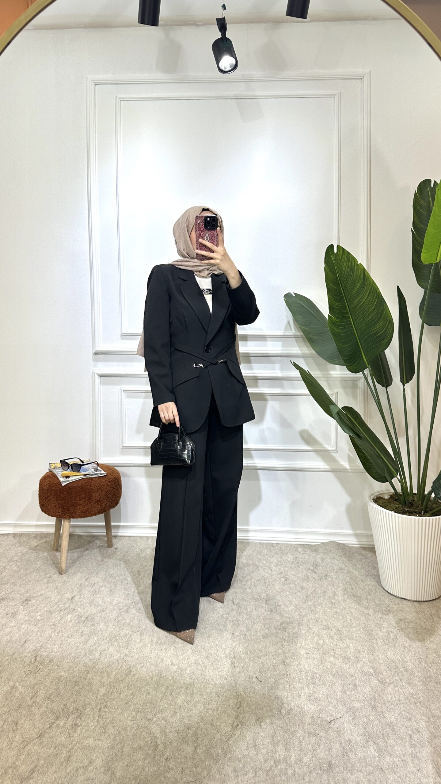 aura siyah ceket takim