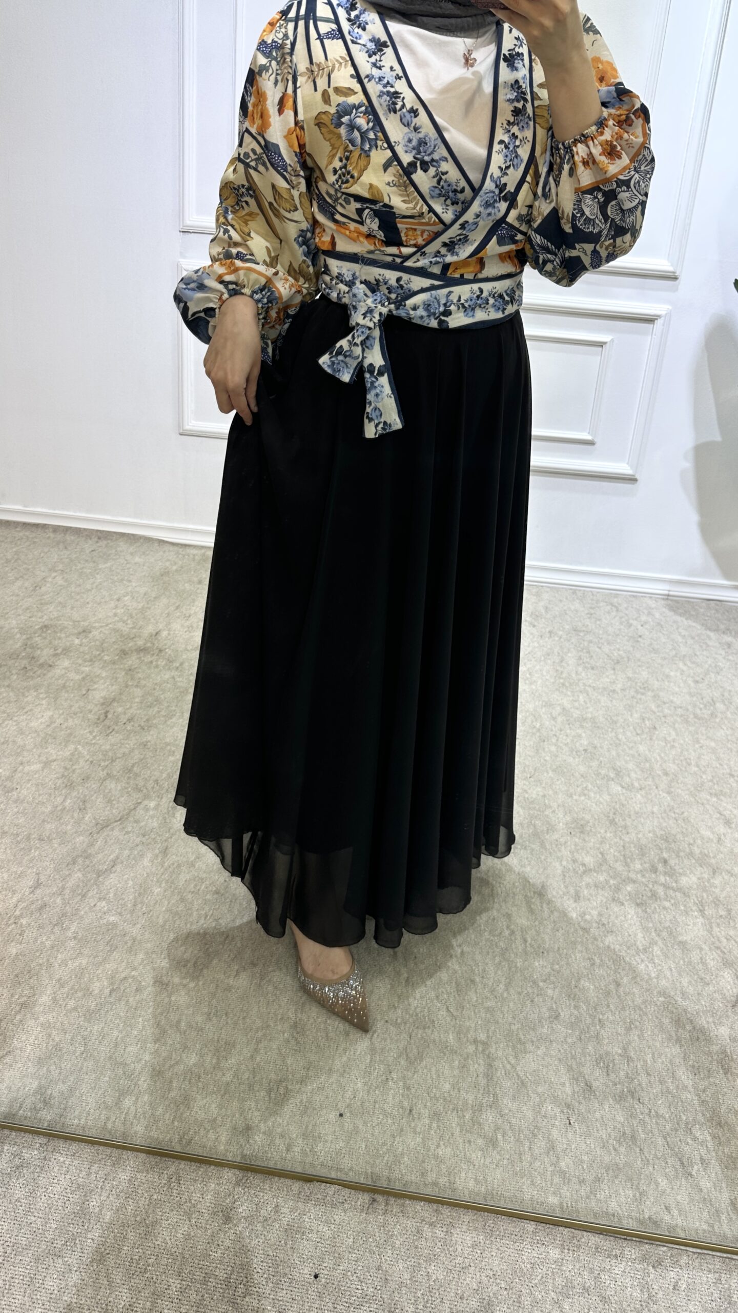 Rana sifon etek - Siyah - Görsel 3