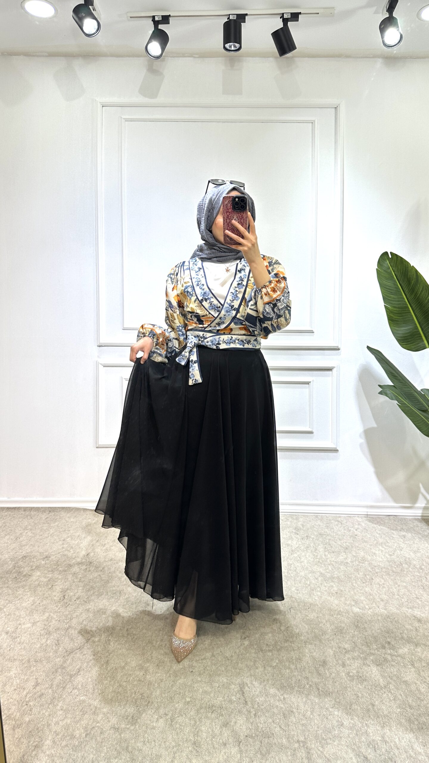 Rana sifon etek - Siyah