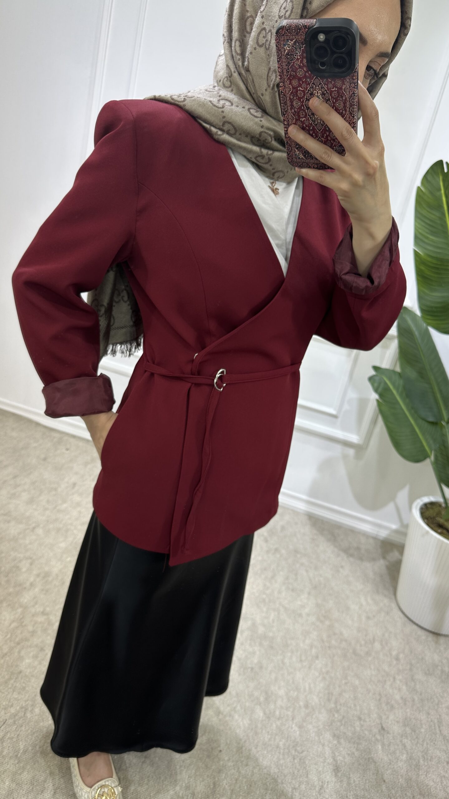 ardic blazer ceket-Bordo - Görsel 3